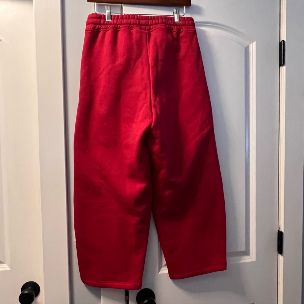 Red Wide Leg Joggers Grimelange Turkish brand. 60% Cotton blend Size S. NWT. - Picture 2 of 14